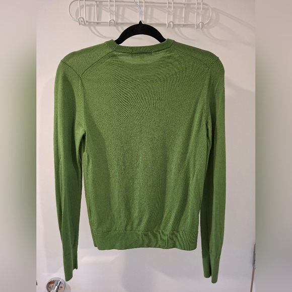 Uniqlo Women's Vibrant Green 100% Wool Crewneck Sweater (Size XXS) - Picture 5 of 5